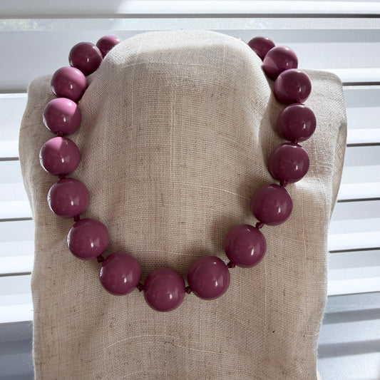 Collar Esfera Resina Malva - Hecho en Italia