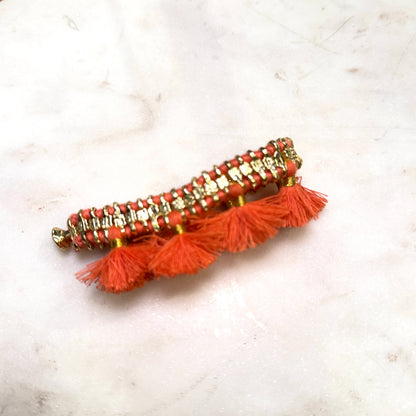 Pulsera Fulj Coral · Lujo Artesanal