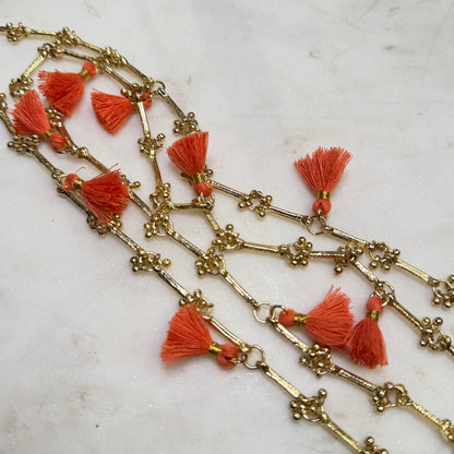 Collar Fulj Coral · Lujo Artesanal
