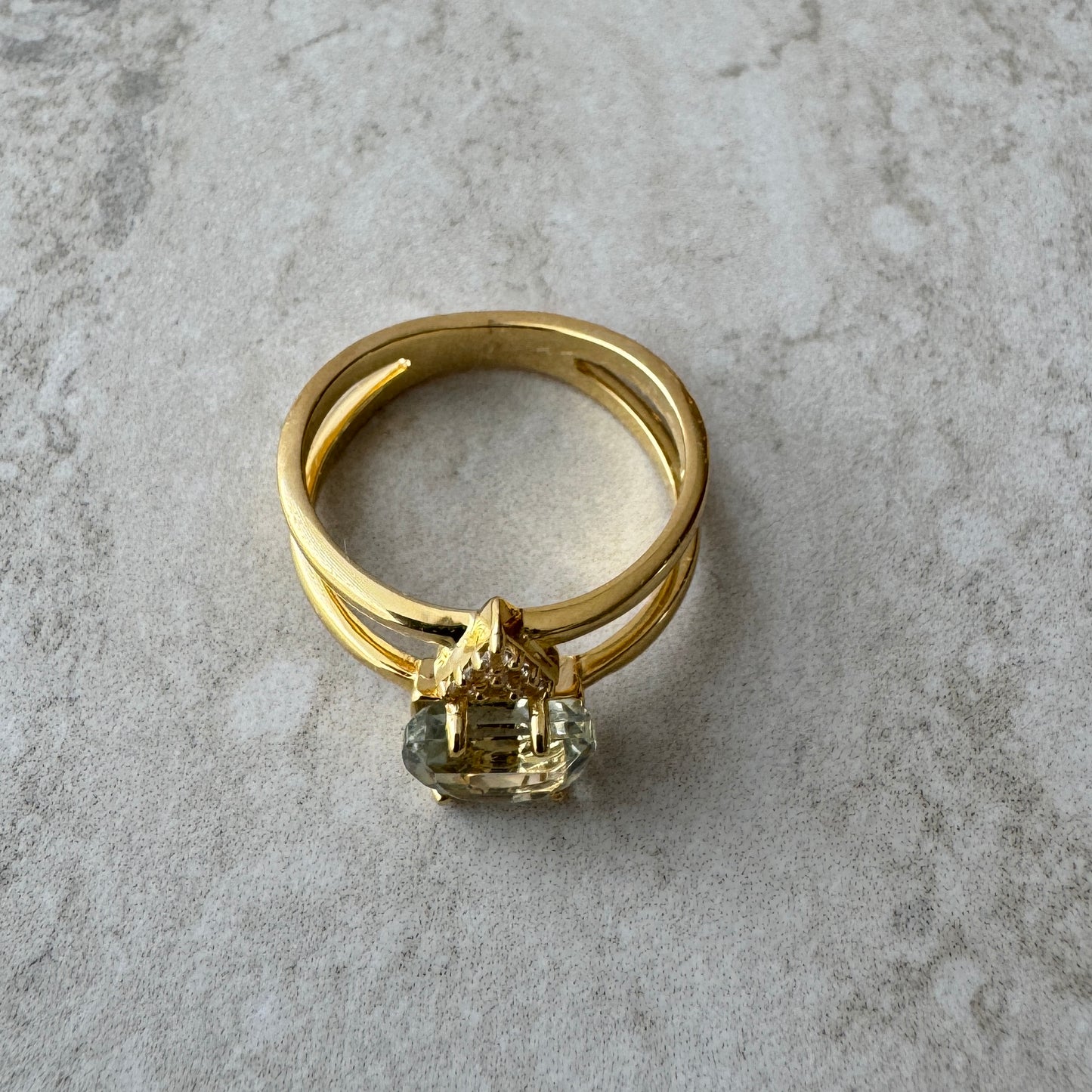 Anillo Pendulum Collection con Prazolita | Vermeil Oro 18k sobre Plata 925