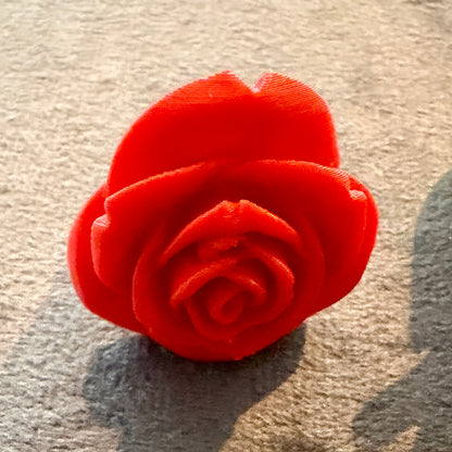 Anillo Camelia Rojo | Anillo Ajustable con Flor de Resina