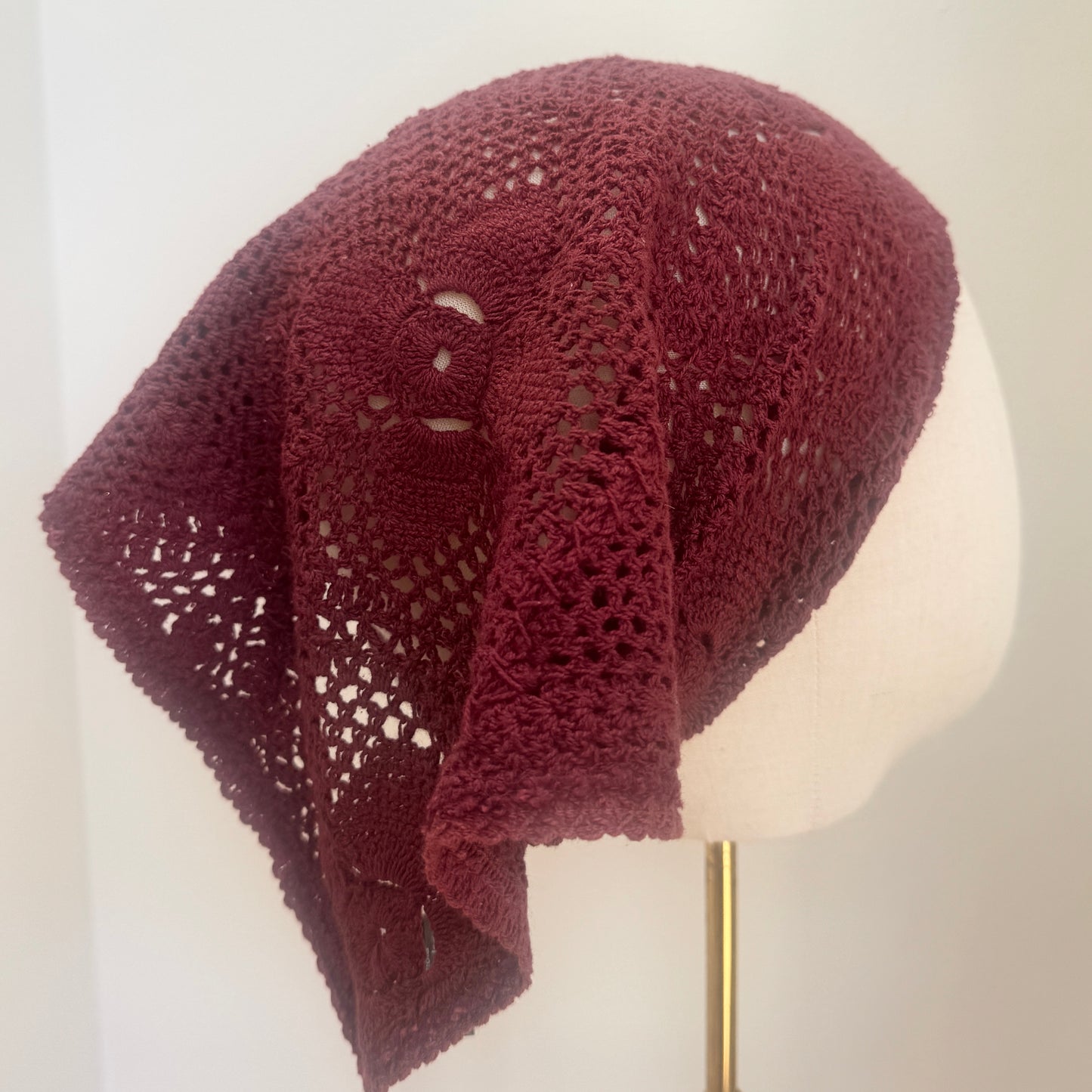 Pañuelo de Pelo Marrón Tejido