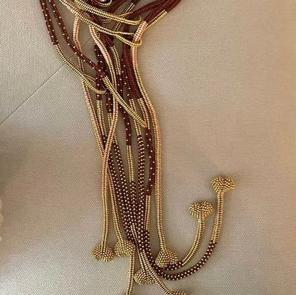 Collar Lazos Nite Party | Collar artesanal con mostacillas checas y corazón Miyuki