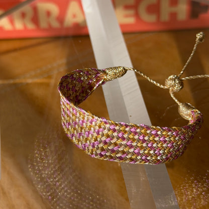 Pulsera Maxi Ania Rose Gold Hot Pink – vista adicional