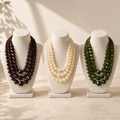 Collar Sfaccetta de resina italiana facetada – Trovare Chile