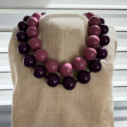 Collar Esfera Resina Morado - Hecho en Italia