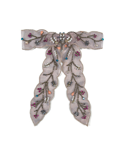 traba de organza bordada