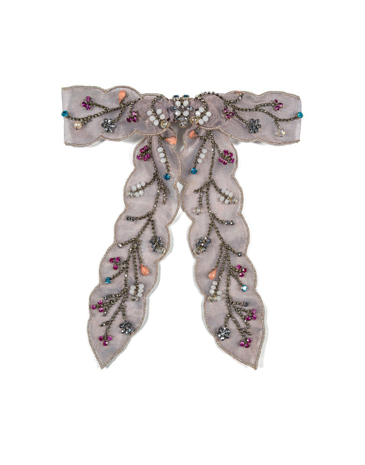 traba de organza bordada