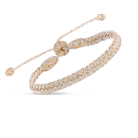 Pulsera Eya Gold Silver trenza sfifa marroquí – Trovare Chile