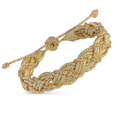 Pulsera Naya Gold – Trenza Marroquí de Hilos Dorados