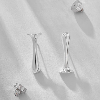 Aros Chuvisco S bañados en oro y plata, diseño minimalista contemporáneo – Trovare Chile
