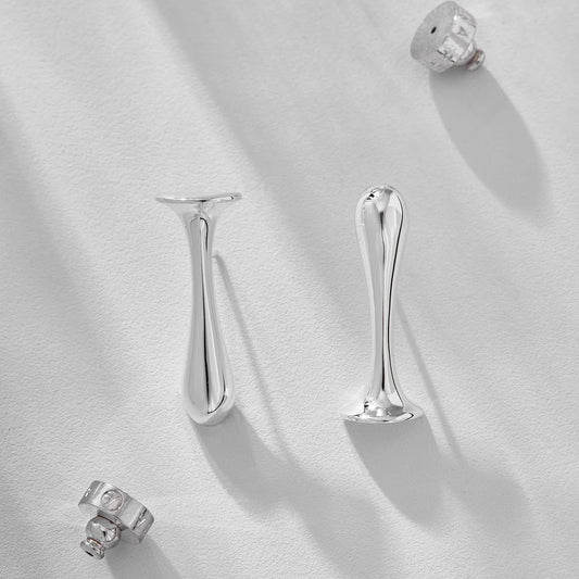 Aros Chuvisco S bañados en oro y plata, diseño minimalista contemporáneo – Trovare Chile
