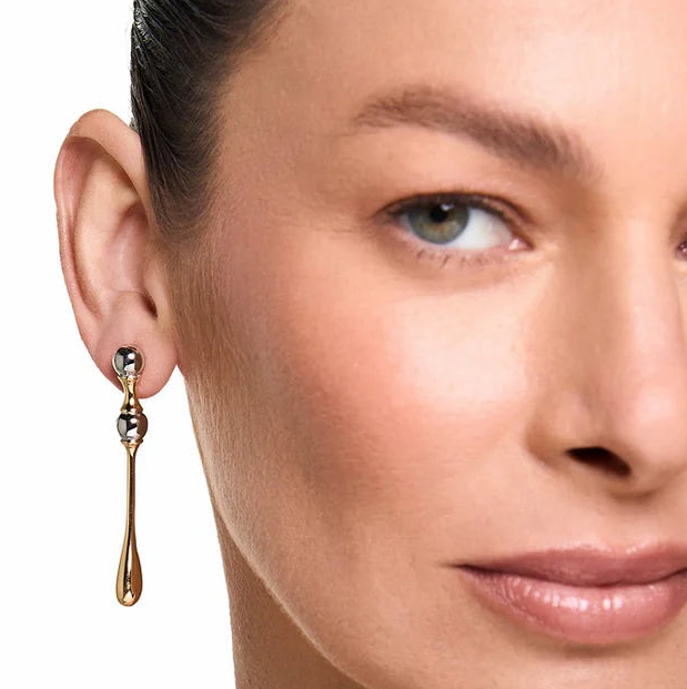 Aros Gota bañados en oro y plata – Colección Chuva – Trovare Chile