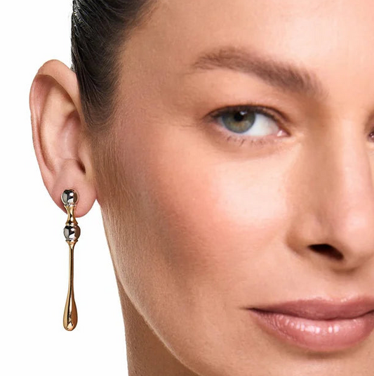 Aros Gota bañados en oro y plata – Colección Chuva – Trovare Chile