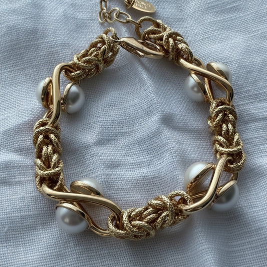 Pulsera baño
Oro perlas hecho en Italia 