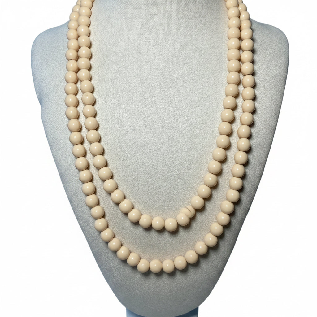 Collar resina largo Avorio