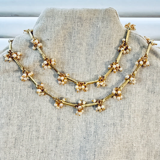 Collar Noor Doble Perla · Lujo Artesanal