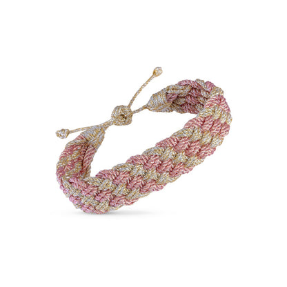 Pulsera Diyah Nº2 – tejido sfifa a color · hecha a mano en Marruecos