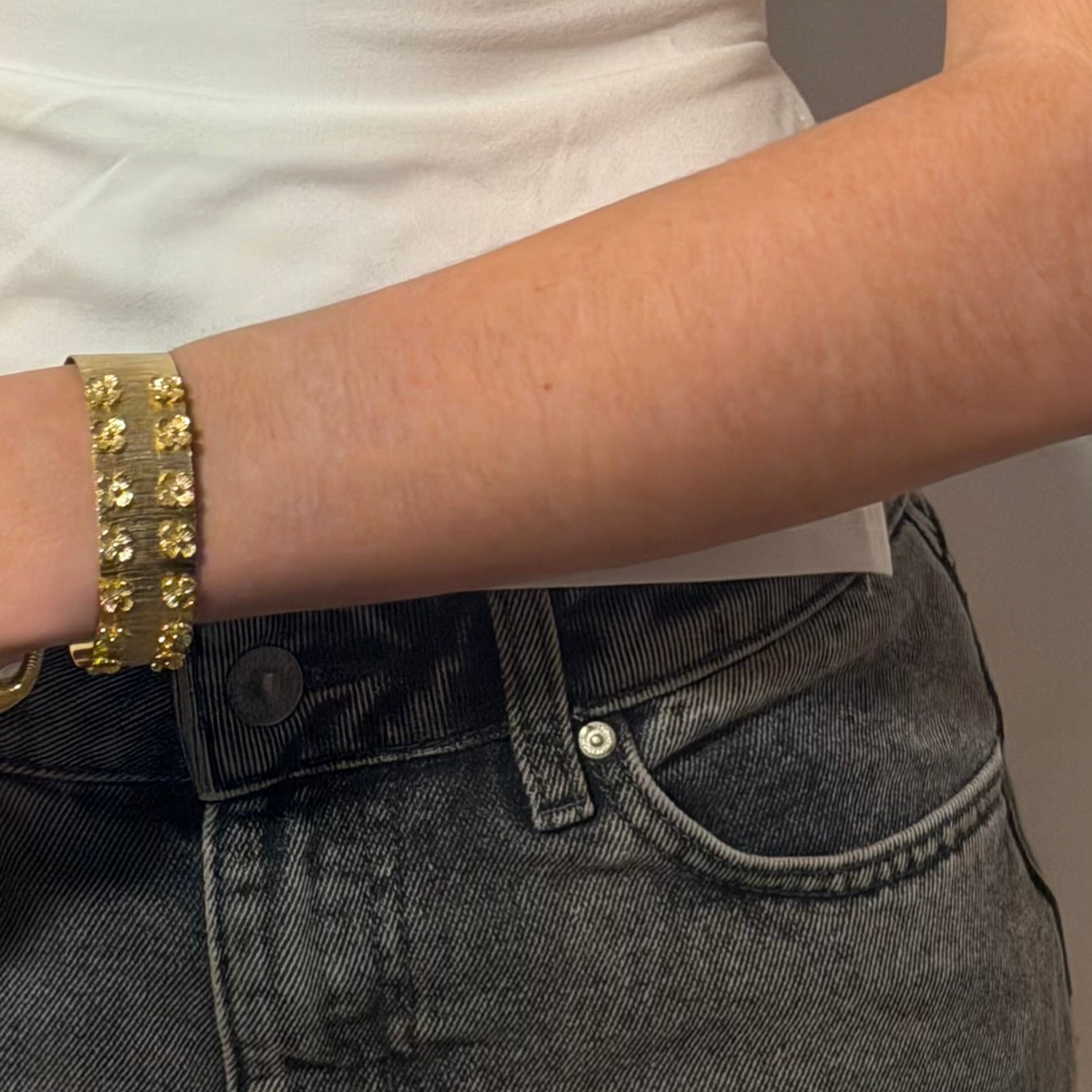 Pulsera Bouquet baño de oro hecha en Brasil – Trovare Chile