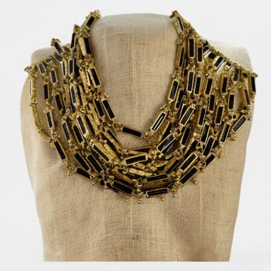 Collar Enamel Link Choker Negro