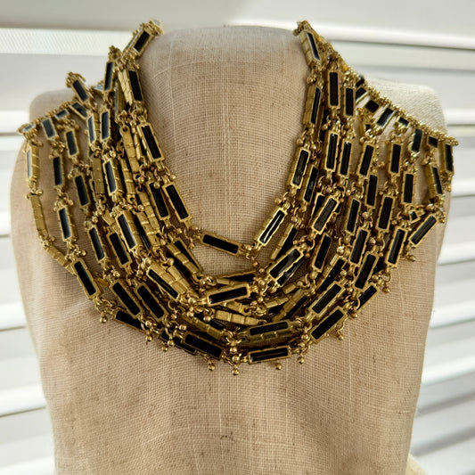 Collar Enamel Link Choker Negro