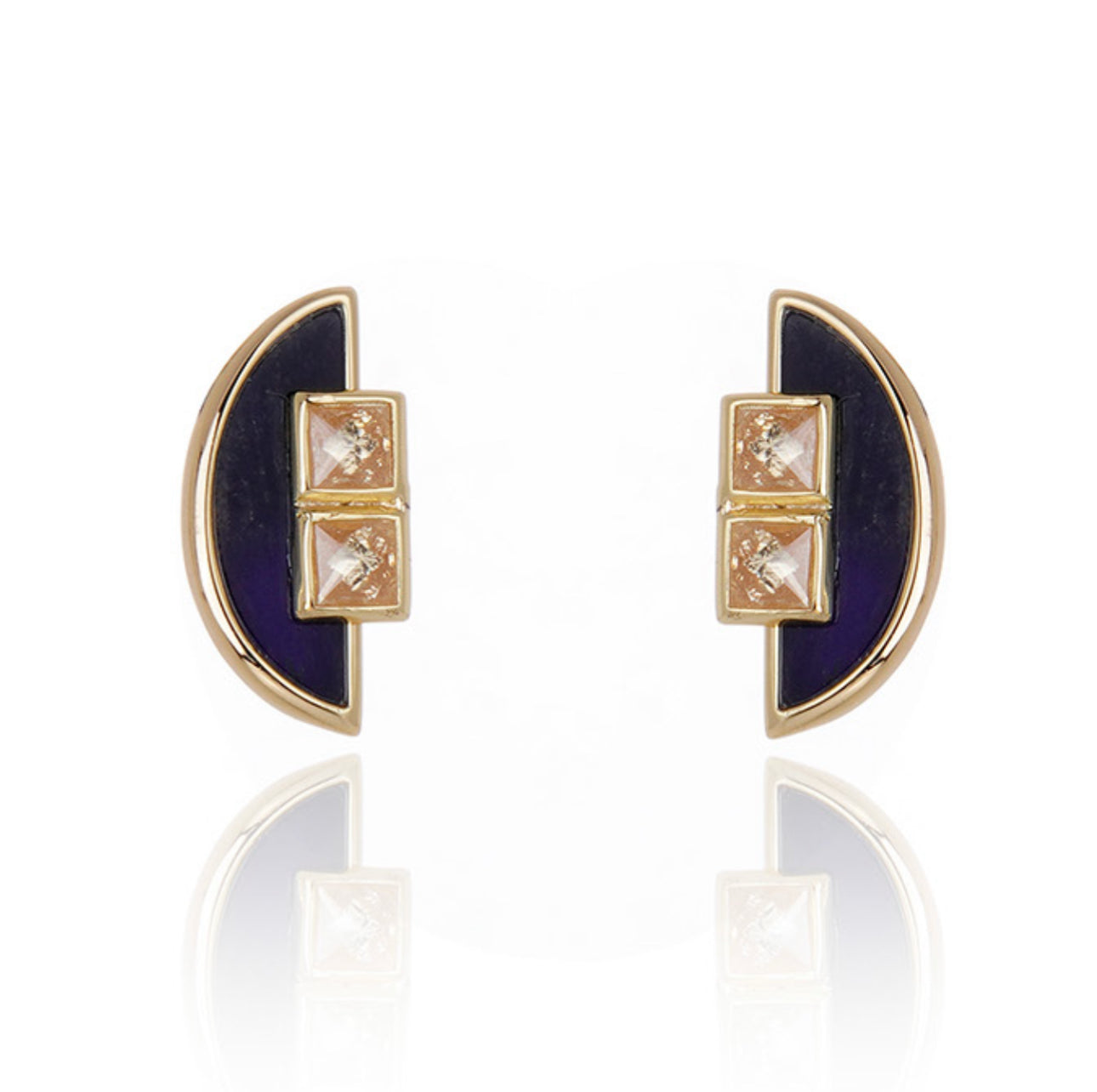 Aros Symmetry Studs Lápiz Lázuli