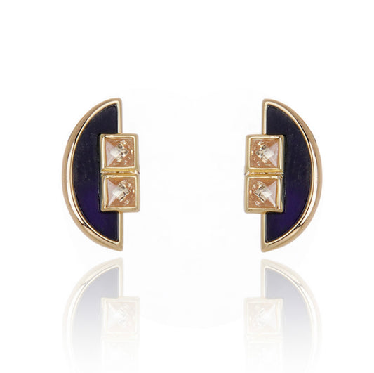 Aros Symmetry Studs Lápiz Lázuli