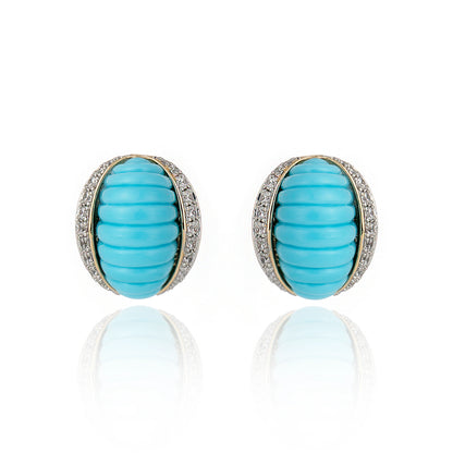 Aros Turquesa “Sogno” – Glamour Italiano y Estilo Contemporáneo