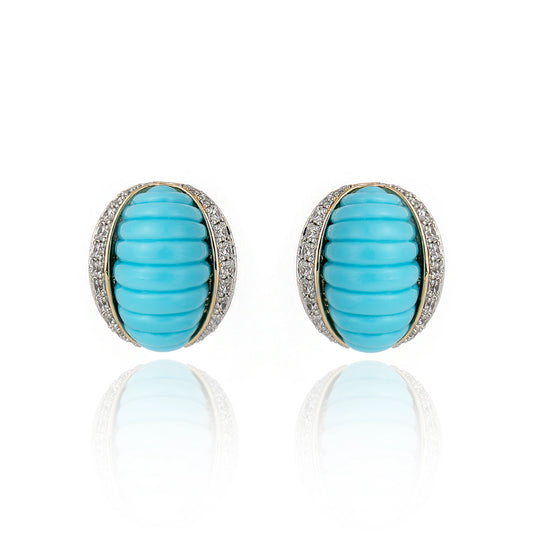 Aros Turquesa “Sogno” – Glamour Italiano y Estilo Contemporáneo