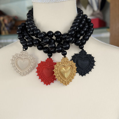 Collar Cuore de resina – vista 2 – Trovare Chile