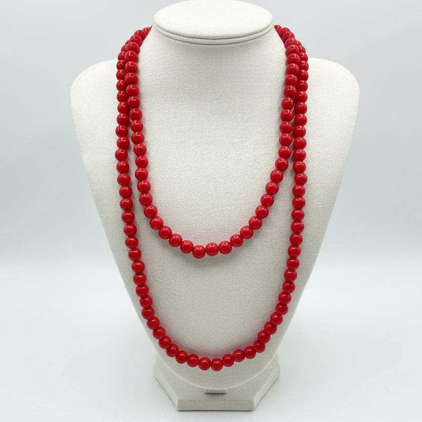Collar resina largo Rosso