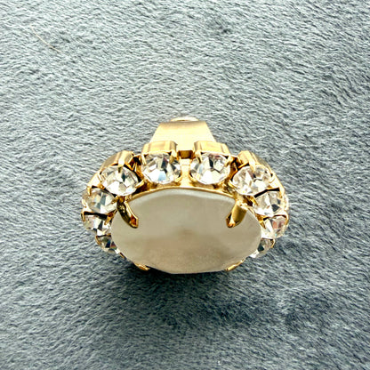 Anillo blanco con cristales – vista 4