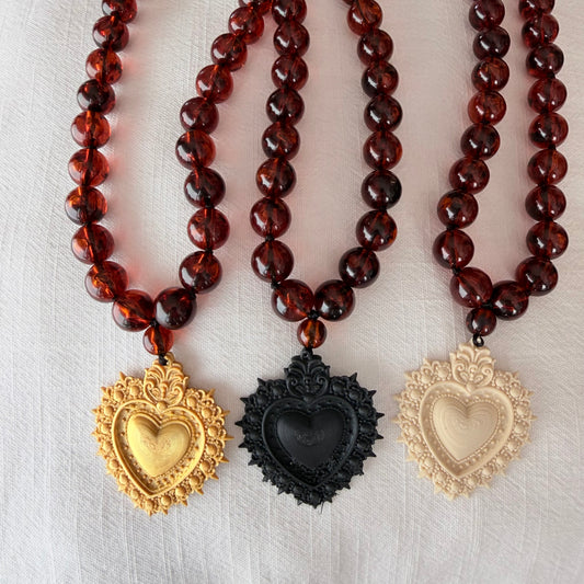 Collar Cuore Tartaruga corazón de resina italiana – Trovare Chile