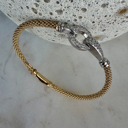 Brazalete Bari – Twist | Plata 925 con baño de oro 18K