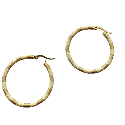 Aros Argollas Nude - fibra natural