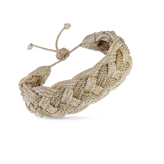 Pulsera Ifni Nº2 Gold Silver trenza bicolor marroquí – Trovare Chile
