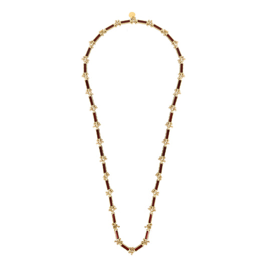 Collar Marron Largo - Collar artesanal