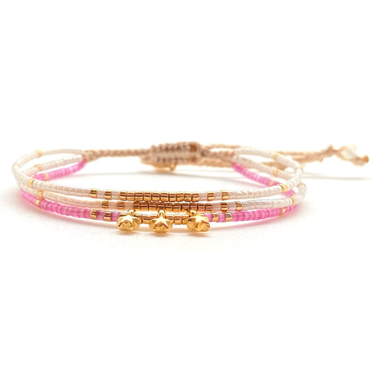 pulsera miyuki rosa palido verano
