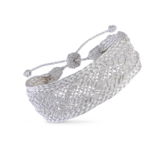 Pulsera Nawra Silver – Calado Marroquí Colección Amanar Waters