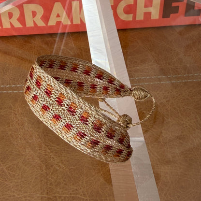 Pulsera Maxi Yula Nº2 – detalle del tejido sfifa – Trovare Chile
