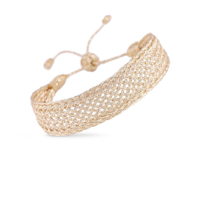 Pulsera Maxi Nyla Gold Silver en muñeca – Maayäz | Trovare Chile