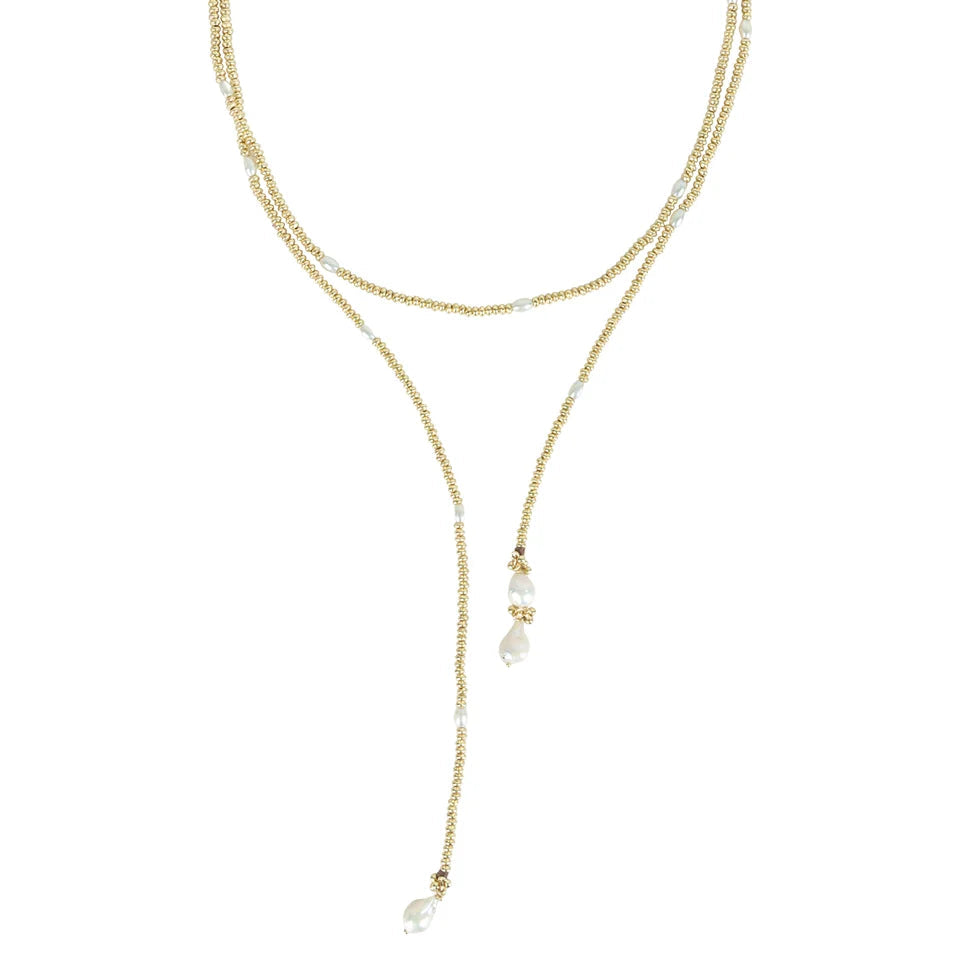 Collar Aahwini Necktie Perlas
