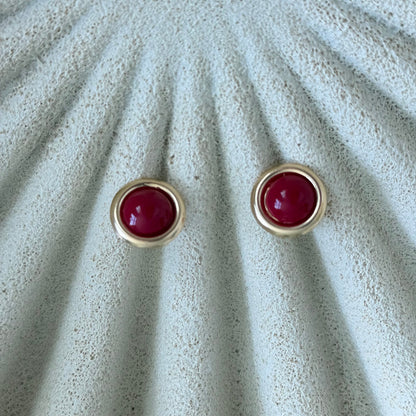 Aros Paula rojo de resina – vista 2 – Trovare Chile