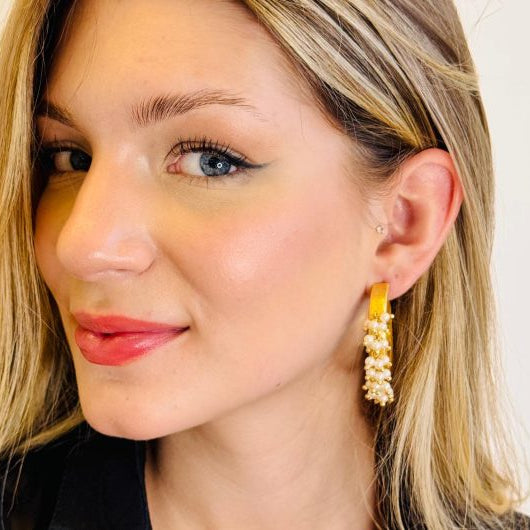 Aros Crystal Hoop – Cristales Clear