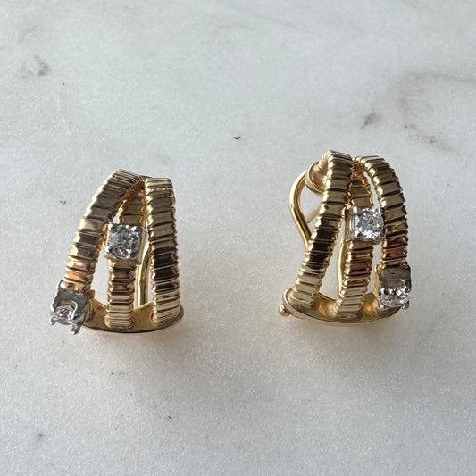 aros ´plata 925 baño oro 18 quilates y circones cúbicos hecho en italia