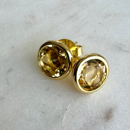 Aros Signature Yellow Light Citrine Medium | Vianna Fashion | Vermeil