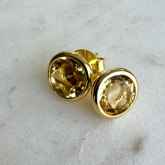 Aros Signature Yellow Light Citrine Medium | Vianna Fashion | Vermeil