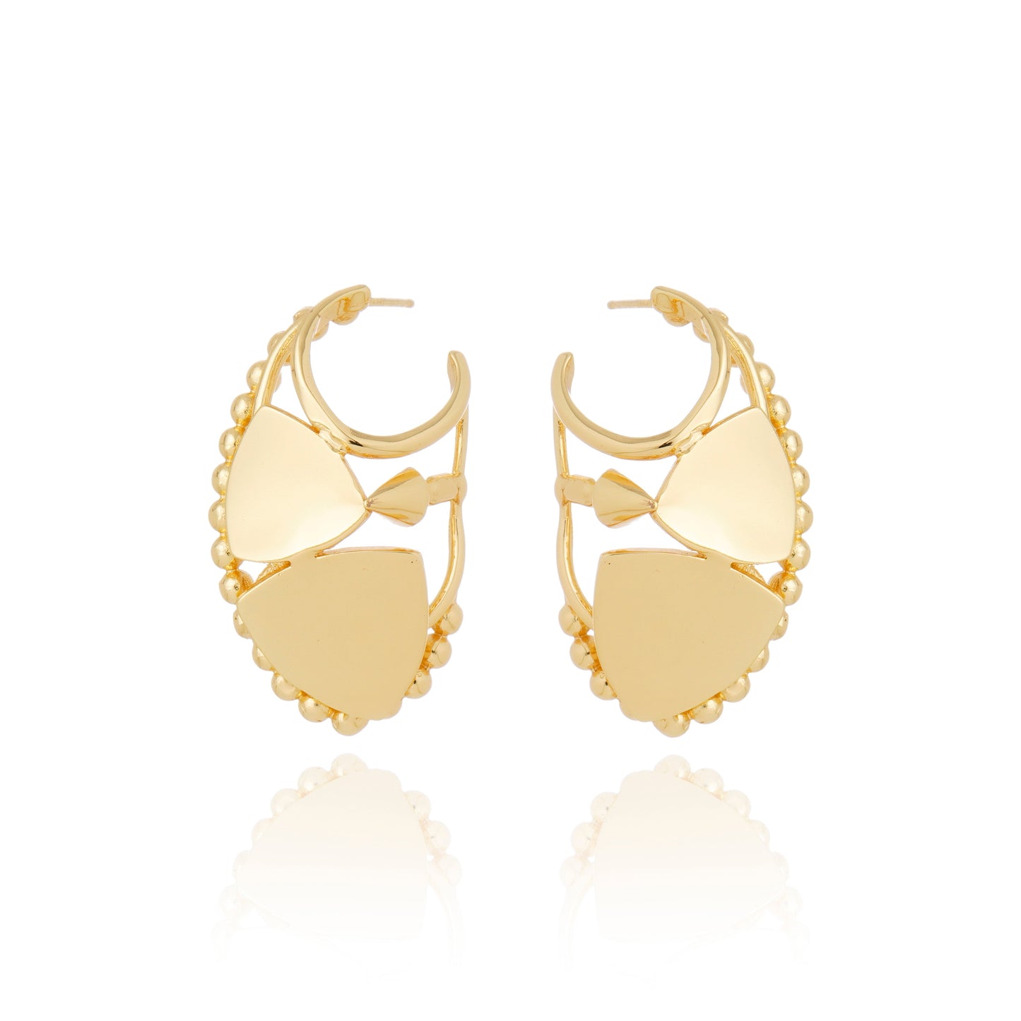 aros adonis dorados esculturales joyeria italiana elegante