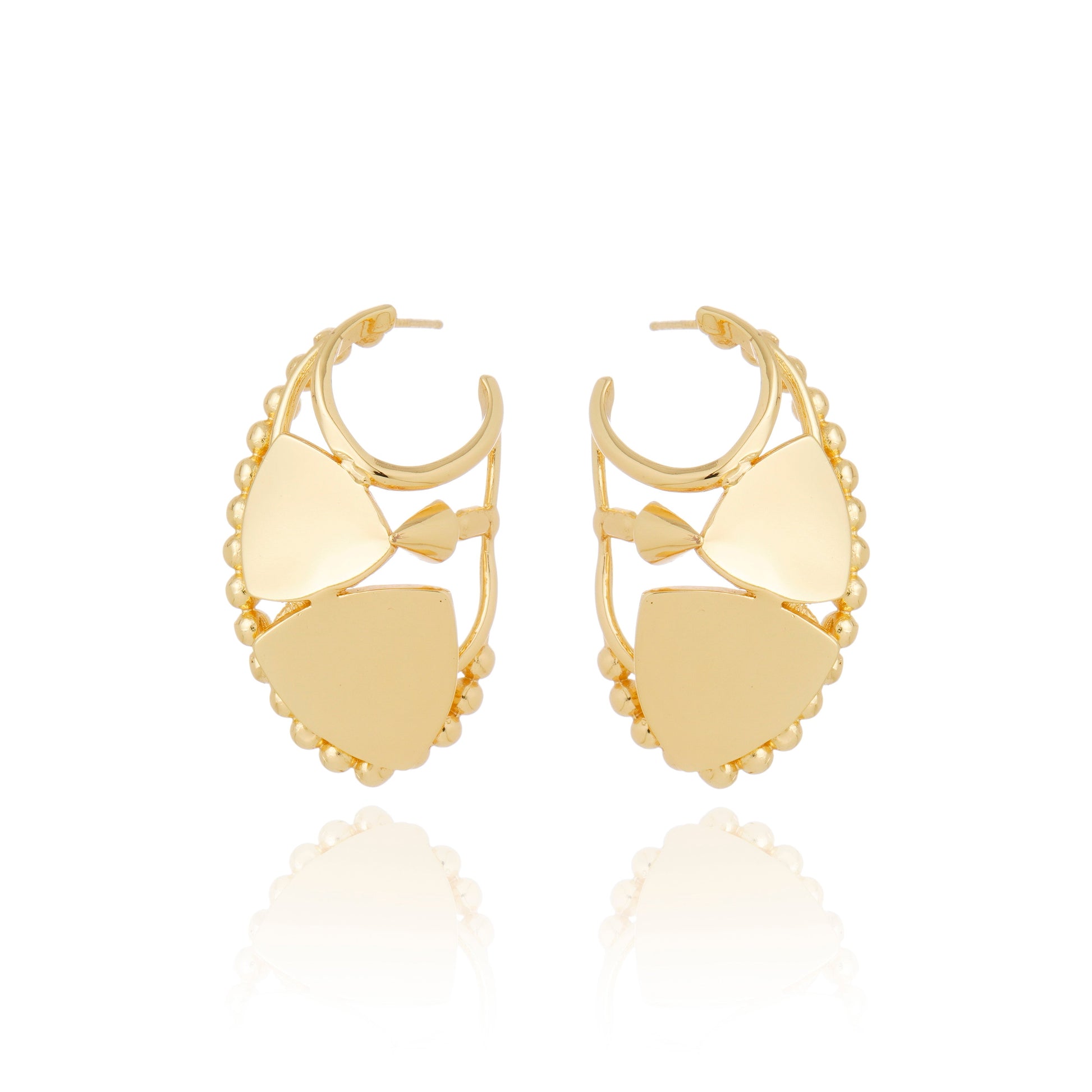 aros adonis dorados esculturales joyeria italiana elegante