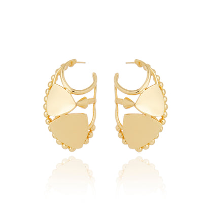 aros adonis dorados esculturales joyeria italiana elegante